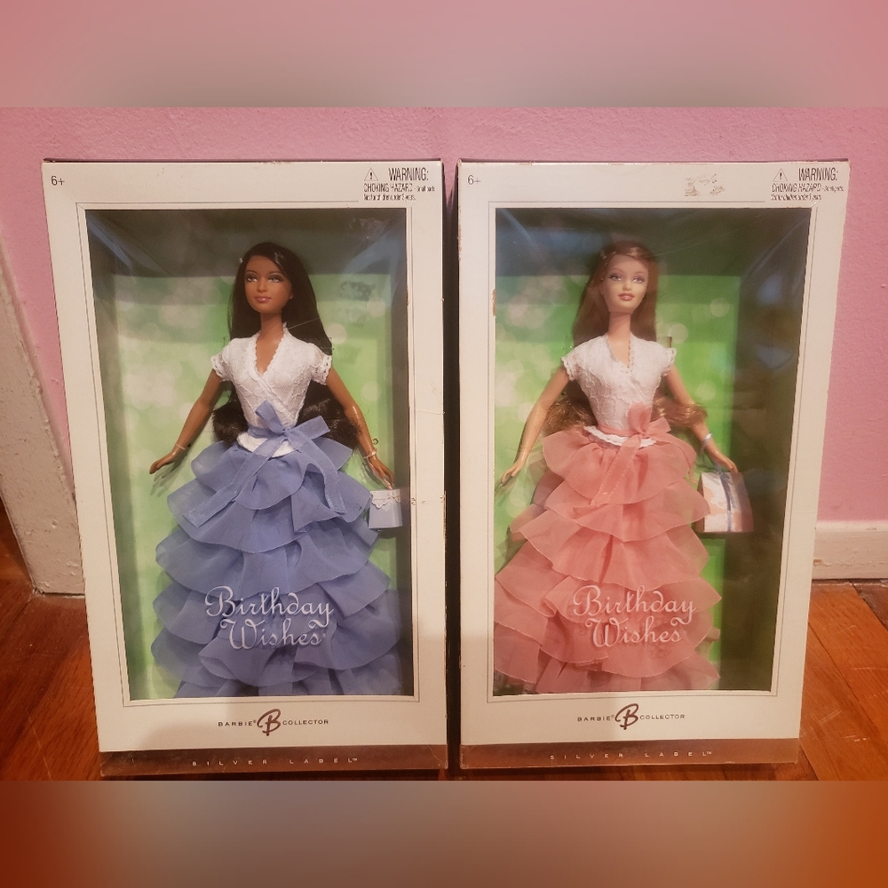 Barbie Collector Birthday Wishes Dolls Lot NIB Silver Label Limited